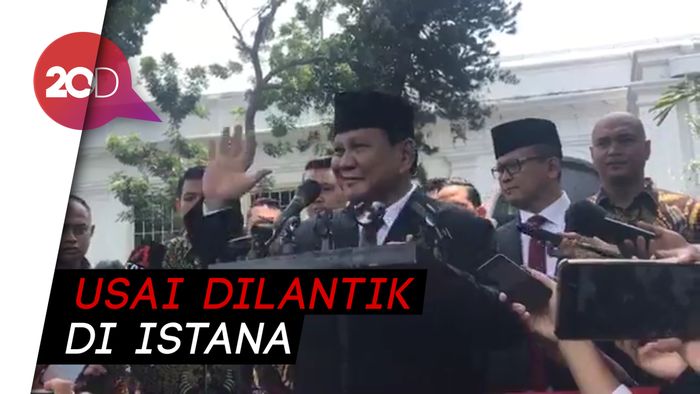 Ini Pernyataan Pertama Prabowo sebagai Menhan
