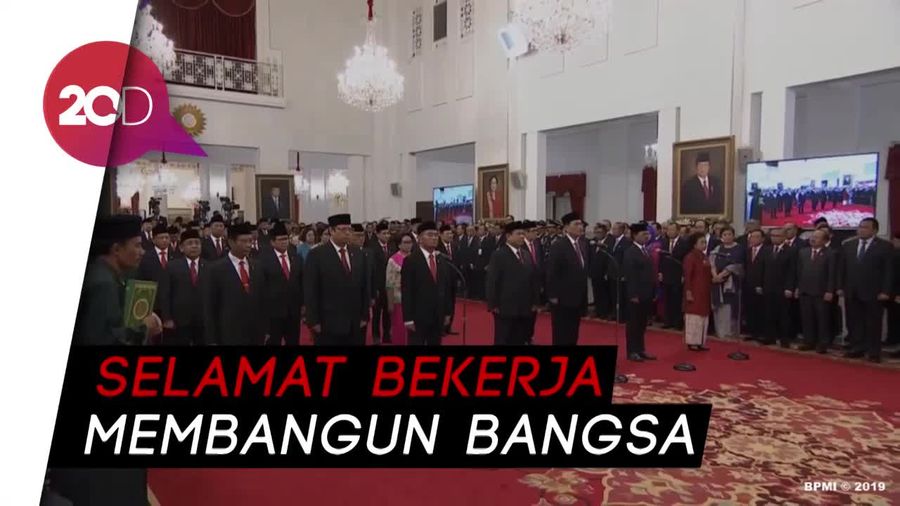 Sah! Menteri Kabinet Indonesia Maju Jokowi-Maruf Amin Dilantik