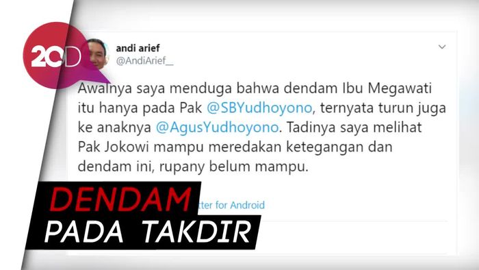 Andi Arief Sebut Dendam Megawati ke SBY Turun Sampai AHY