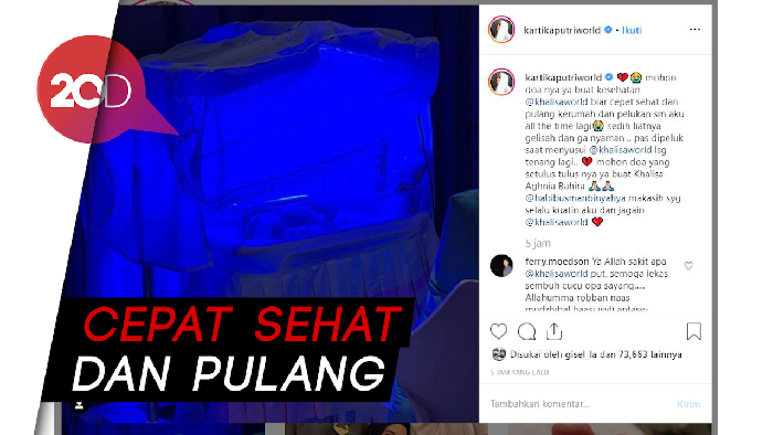 Bayinya Sakit, Kartika Putri Gelisah dan Mohon Doa