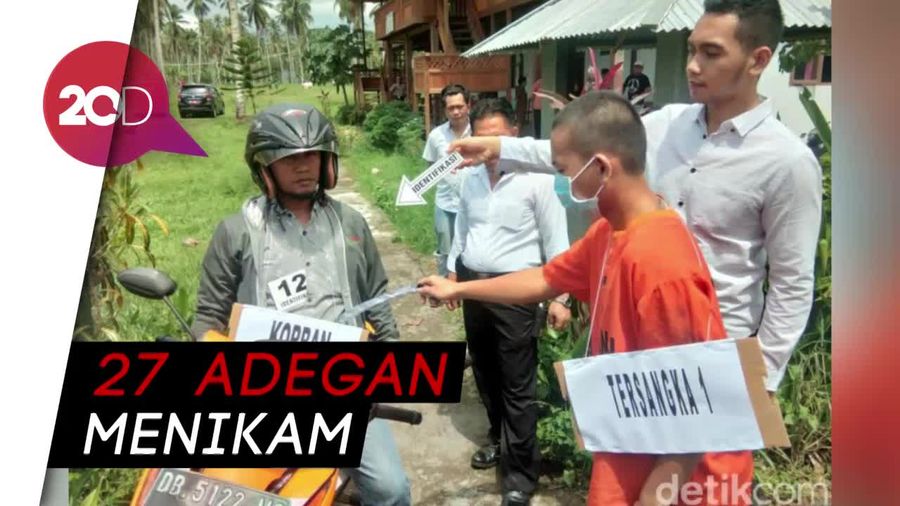 Ada Penusukan Berulang Kali dalam Rekonstruksi Siswa Tikam Guru