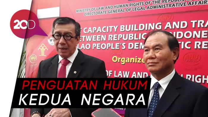 RI dan Laos Teken Kerja Sama di Bidang Hukum