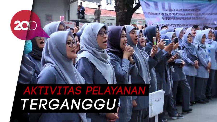 Tuntut Kejelasan Status, Pegawai RSUD Al-Ihsan Baleendah Demo