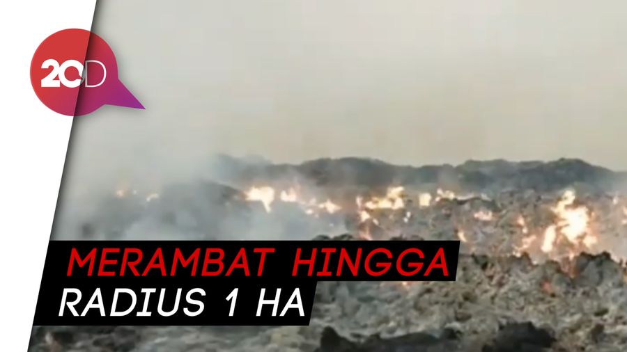 Gegara Puntung Rokok, Lahan Pembuangan Limbah di Bogor Terbakar