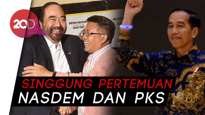 Jokowi Sapa Surya Paloh: Wajahnya Cerah Setelah Rangkul Presiden PKS