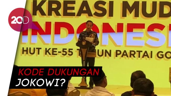 Sanjungan Jokowi ke Partai Golkar: Ketuanya Top!