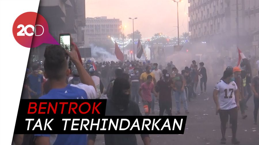 Demo di Irak Memanas, Massa Dibubarkan Paksa