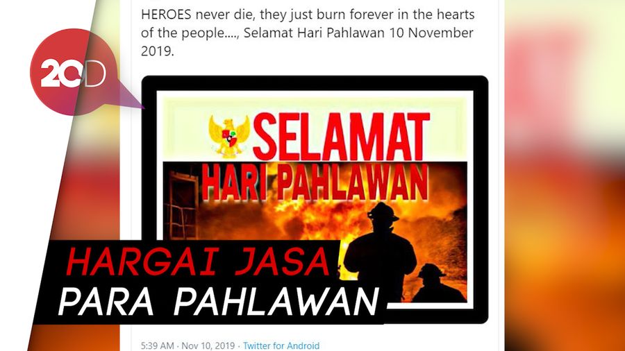 Gema Selamat Hari Pahlawan yang Trending di Twitter