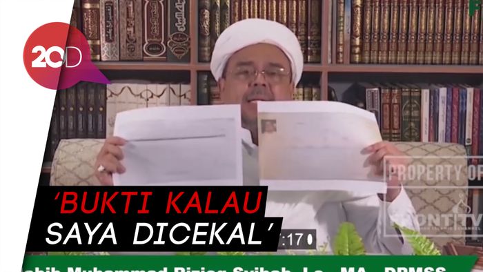 Tunjukkan Surat Pencekalan, Habib Rizieq: Bukan Saya yang Takut Pulang