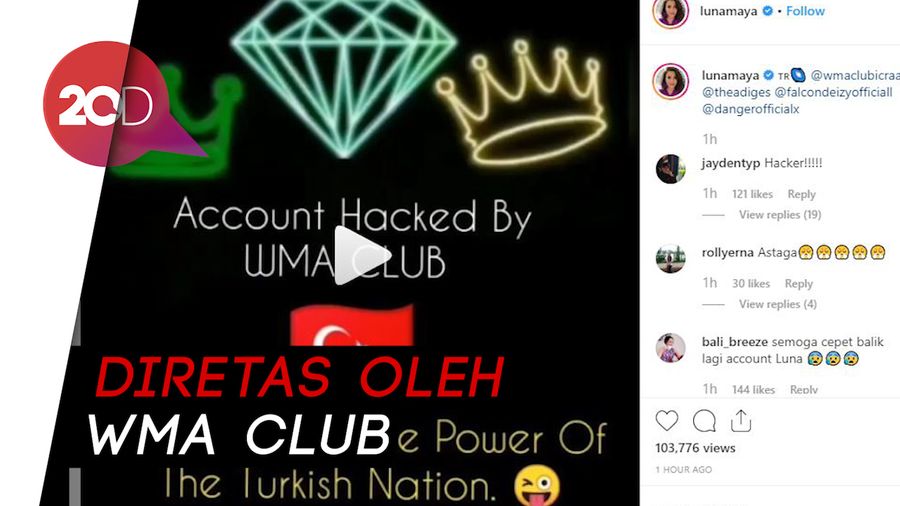 Waduh! Akun Instagram Luna Maya Diretas
