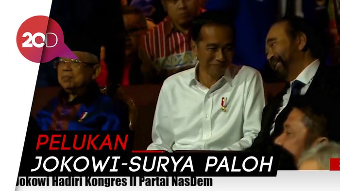 Pelukan Erat Jokowi ke Surya Paloh Usai Cemburui Sohibul