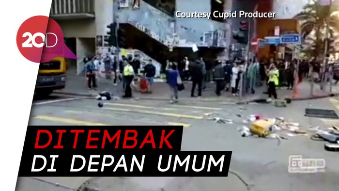Polisi Hong Kong Terang-terangan Tembak Pendemo