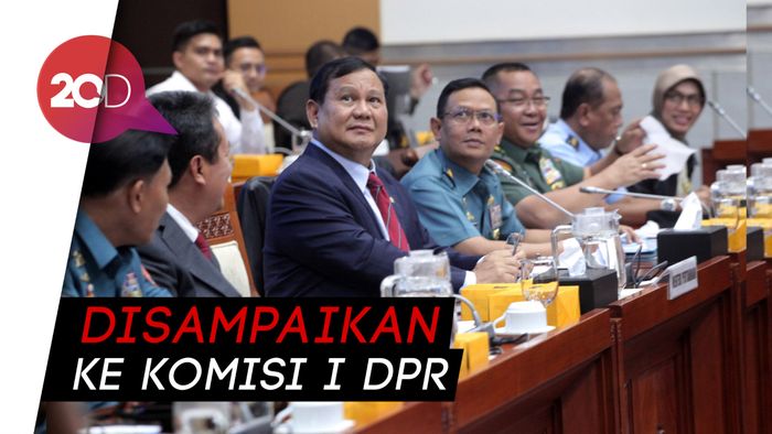 Presentasi Prabowo di Komisi I, Visi Jokowi hingga Doktrin Pertahanan
