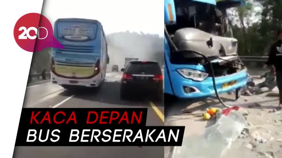 Kecelakaan di Tol Cipularang Km 96, Kepala Bus Hancur
