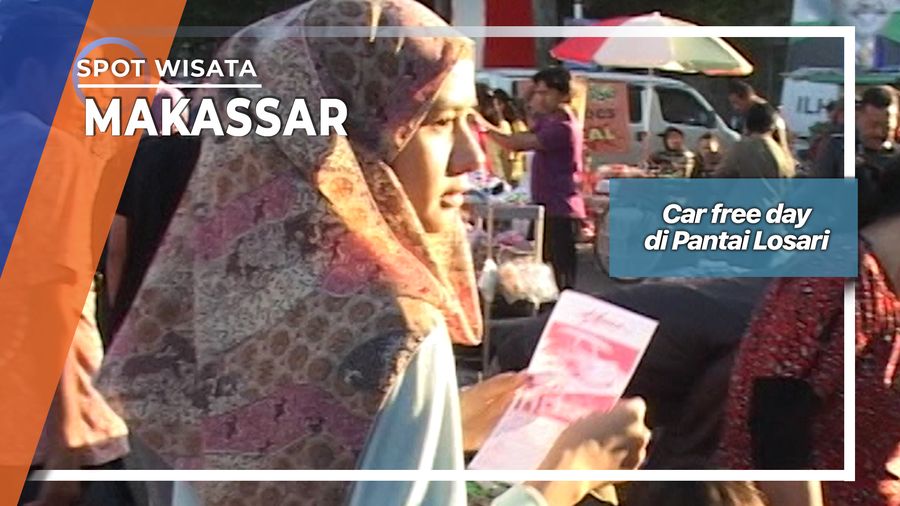 Car Free Day di Pantai Losari, Makassar