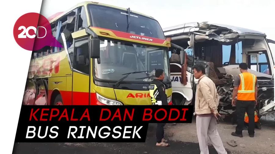 7 Orang Tewas, Begini Kerusakan 2 Bus yang Tabrakan di Tol Cipali