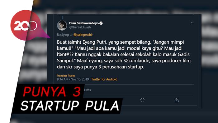 Pernah Diremehkan, Dian Sastro: Maaf Saya S2 Cumlaude