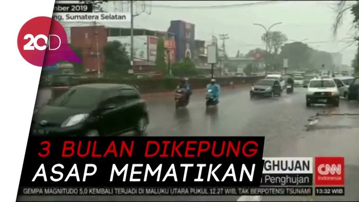 Turunnya Hujan dan Harapan Warga Palembang Terbebas Asap