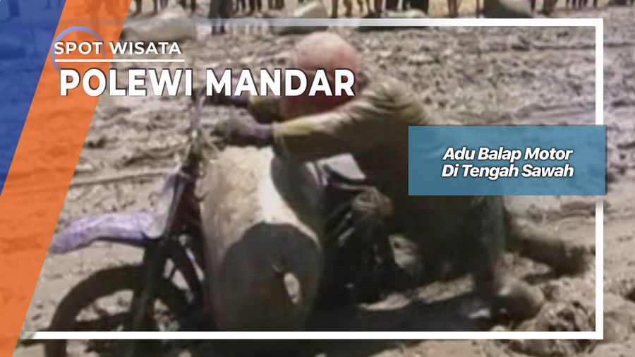 Adu Balap Motor Di Tengah Sawah, Polewali Mandar