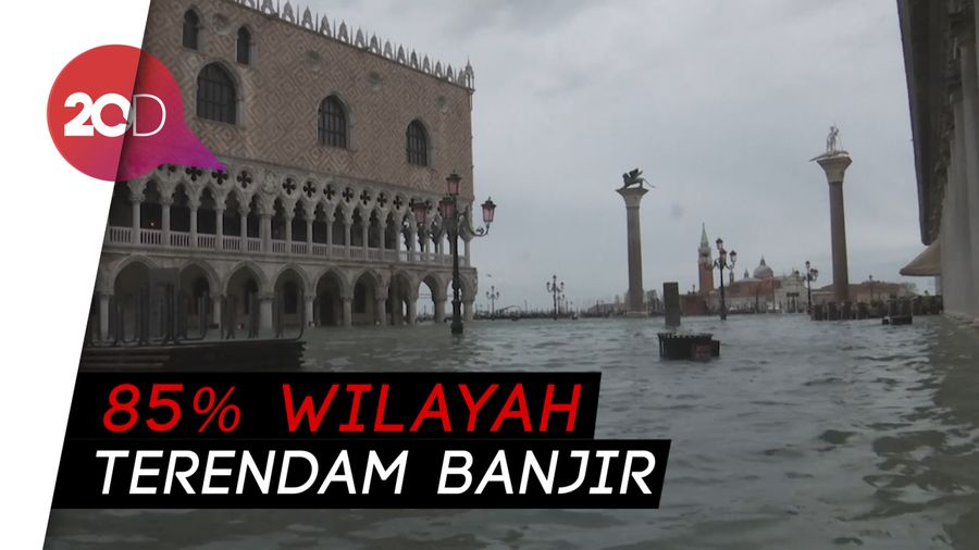 Banjir Tak Kunjung Surut, Kota Venesia Darurat Banjir