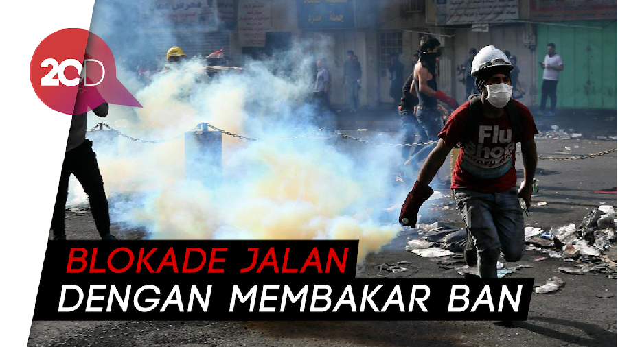 Pendemo di Irak Kuasai Jembatan Setelah Bentrokan Sengit