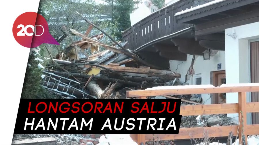Austria Dicekam Longsor, Rumah Rusak dan Terkubur Salju