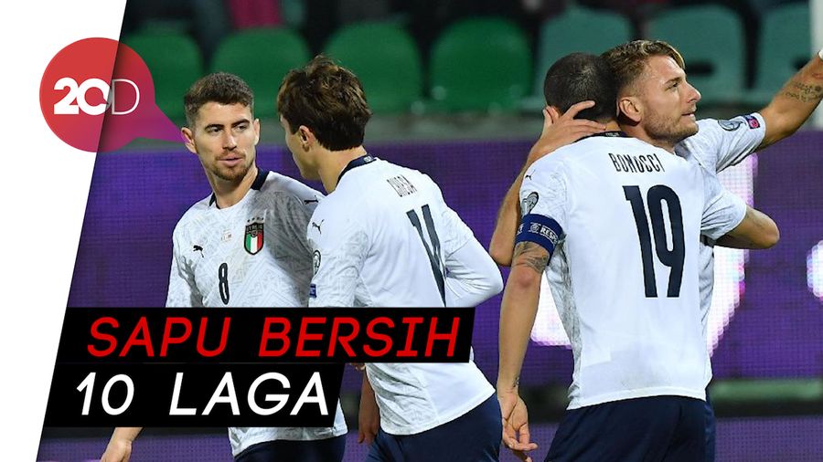 Sempurna, Italia Raih 100 Persen Kemenangan di Kualifikasi Euro