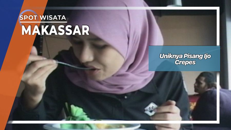 Uniknya Pisang Ijo Crepes, Makassar