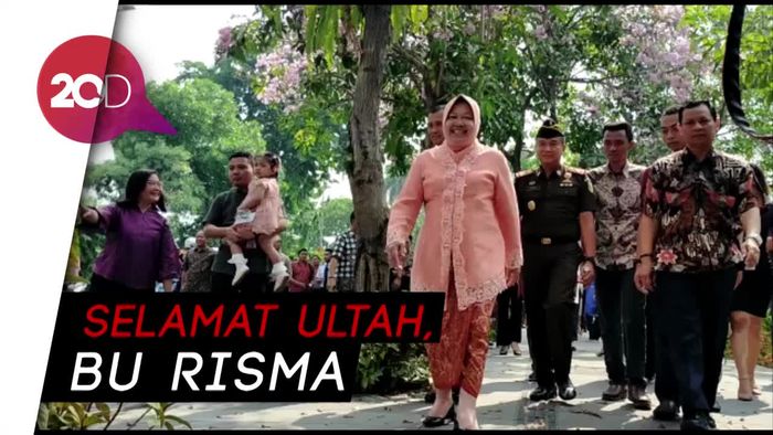 Ultah ke-58, Risma Ajak Pejabat Nikmati Mekarnya Tabebuya
