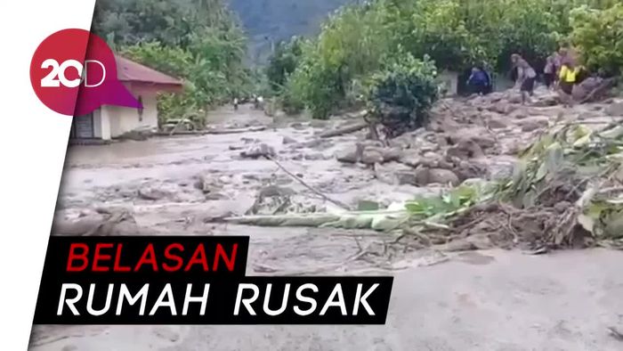 Belasan Rumah di Agam Sumbar Rusak Diterjang Banjir Bandang