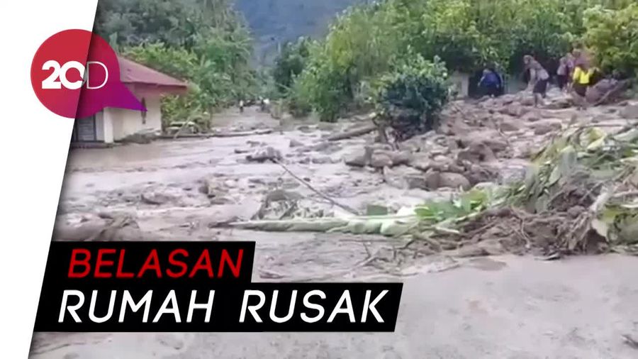 Belasan Rumah di Agam Sumbar Rusak Diterjang Banjir Bandang