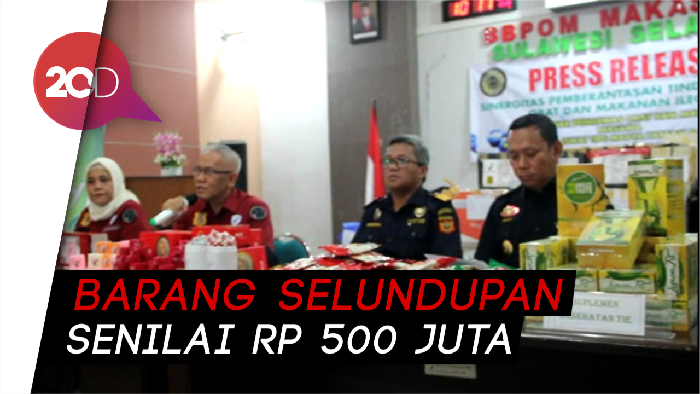 BPOM dan Bea Cukai Makassar Gagalkan Kosmetik dan Suplemen Selundupan