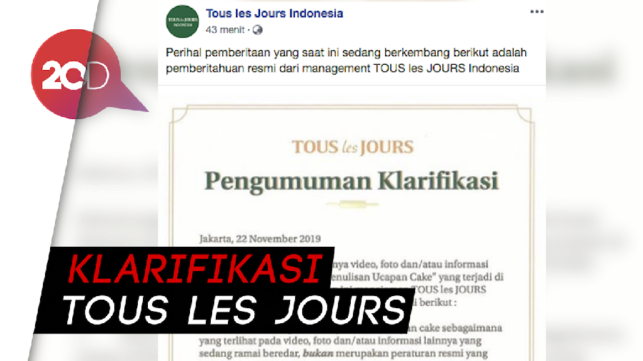 Dilarang Tulis Ucapan Natal di Cake, TOUS les JOURS Trending