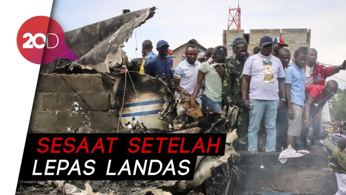 Pesawat Jatuh Timpa Perkampungan di Kongo, 29 Orang Tewas
