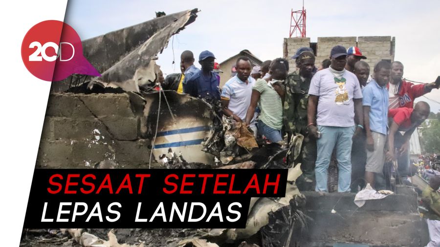 Pesawat Jatuh Timpa Perkampungan di Kongo, 29 Orang Tewas