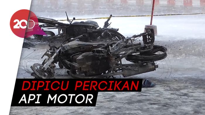SPBU di Bangka Terbakar, 5 Motor dan Nozel Ludes
