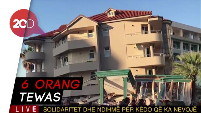 Horor Gempa Magnitudo 6,4 Guncang Albania