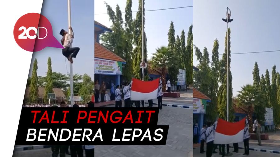 Video Viral Siswa Bojonegoro Panjat Tiang Bendera Saat Upacara Hari Guru