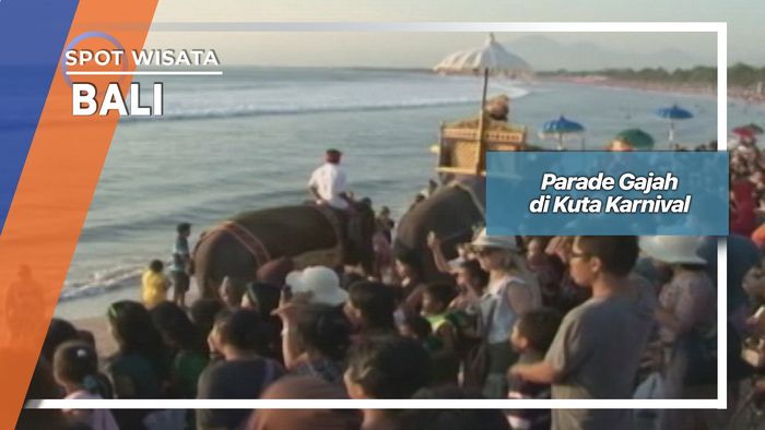 Parade Gajah di Kuta Karnival, Bali 