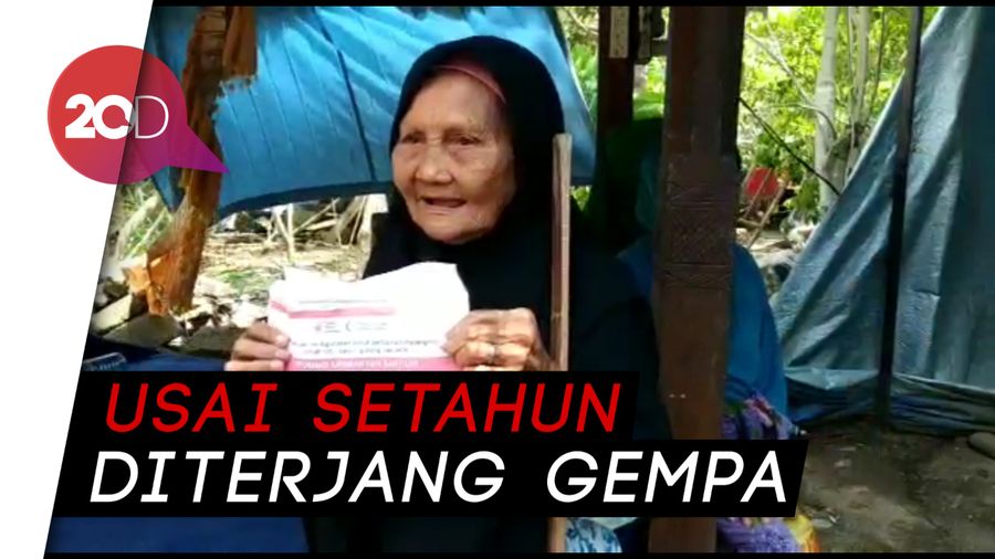 Senyum Warga Terdampak Gempa Lombok Terima Bantuan Tunai 