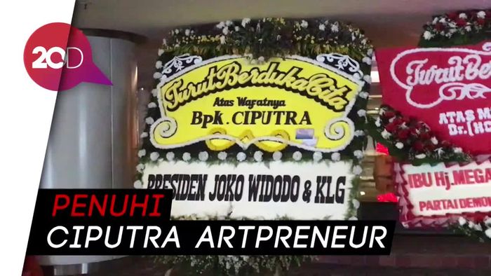  Karangan Bunga dari Ahok Hingga Jokowi Berjejer untuk Ciputra