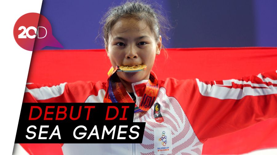 Aksi Lifter Windy Cantika Raih Emas SEA Games, Pertajam Rekor Asia