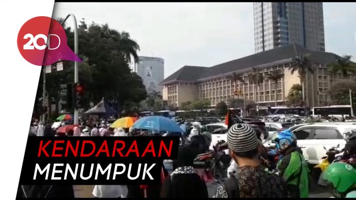 Massa Reuni 212 Bubar, Jalan Merdeka Timur Macet