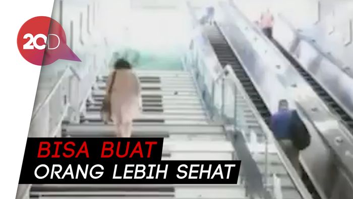 Keren! Anak Tangga di Stasiun Ini Bunyi saat Diinjak