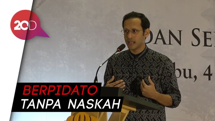 Nadiem Makarim Buang Naskah Pidato
