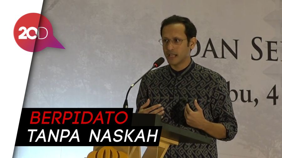 Nadiem Makarim Buang Naskah Pidato