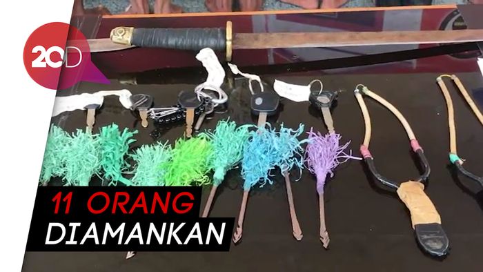 Polisi Ciduk Pelaku Begal Berkatapel Anak Panah