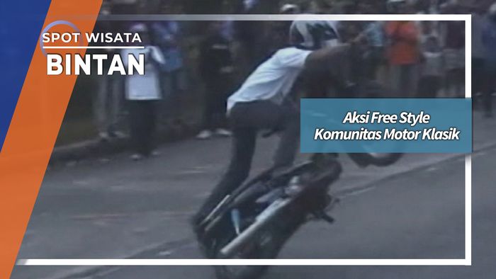 Aksi Free Style Komunitas Motor Klasik, Bintan