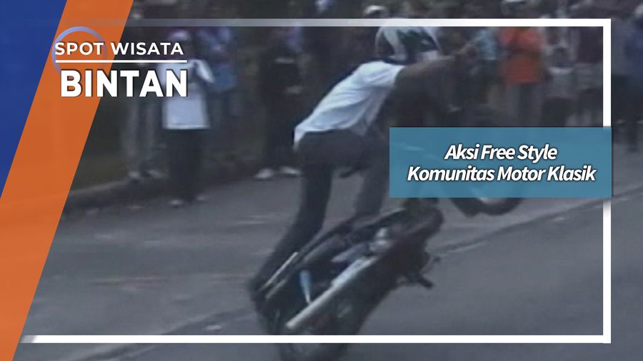 Aksi Free Style Komunitas Motor Klasik, Bintan