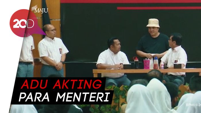 Jokowi Tersenyum, Lihat Nadiem-Erick-Wishnutama Berakting